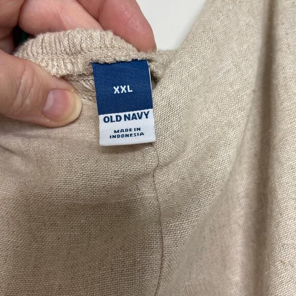 Old Navy Linen Blend Cami Fit and Flare Jumper Jumpsuit Size XXL Tan - Picture 7 of 9